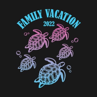 Family Beach Vacation 2022 - Sea turtle Ocean T-Shirt