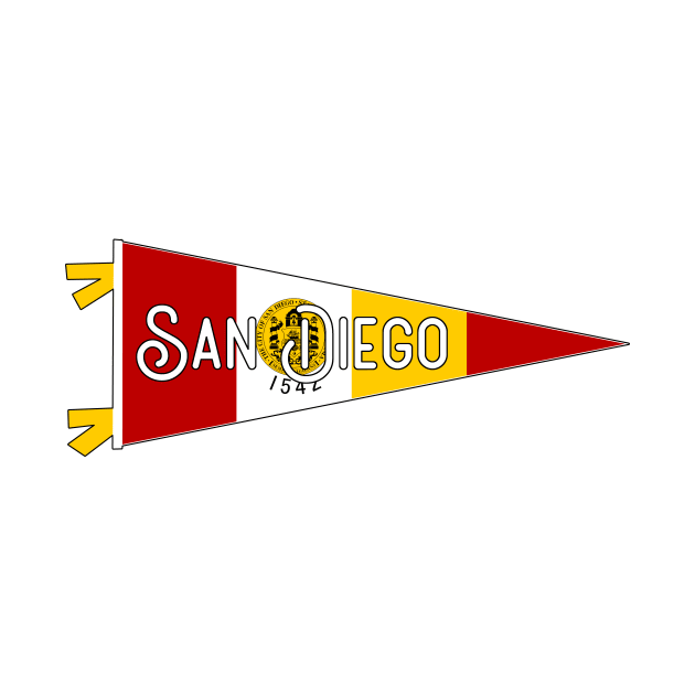San Diego Flag Pennant by zsonn