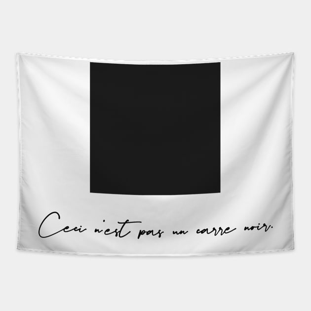 Ceci n'est pas un carre noir Tapestry by Art Dysmorphia