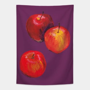 Three Apples - still life fruit for the cooking and gardening lover Tapestry