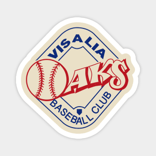 Defunct Visalia Oaks Minor League Baseball 1991 Magnet