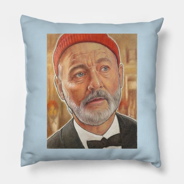 Bill Murray, Steve Zissou, The Life Aquatic Pillow by silusUK