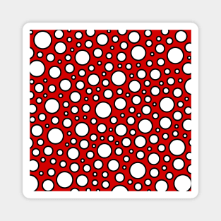 Red Agaric Polka Dot Magnet