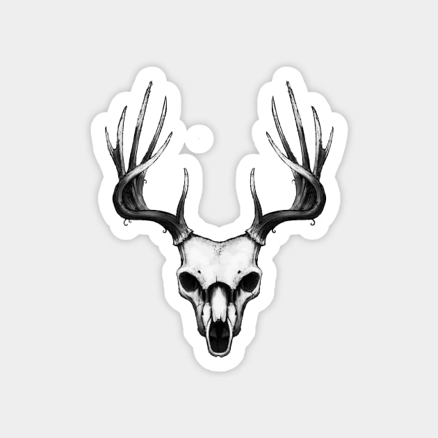 Black Stag Magnet by LonelyWinters