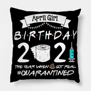 April Girl Birth Day 2021 Pillow