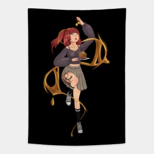 Anime Girl and Pancakes | Anime Girl and Foods Collection Item -1 Tapestry