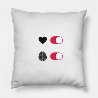 Heart On – Brain On switch Pillow