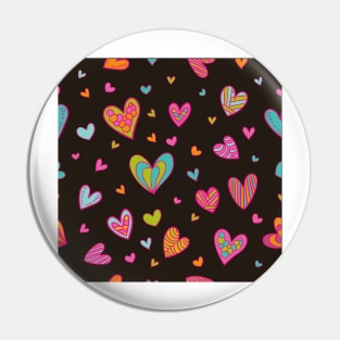 Minimal Colorful Love Pattern Pin