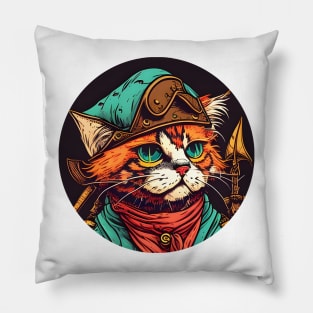 Pirate Cat-Tain - Cat Lover Pillow