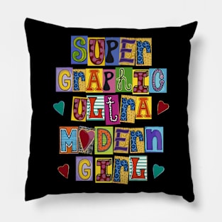 Super Graphic Ultra Modern Girl Muscle Gift for women Pillow