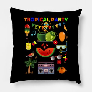 Tropical collection for summer beach party Pillow