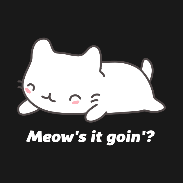 Cute And Funny Cat Pun T-Shirt by happinessinatee