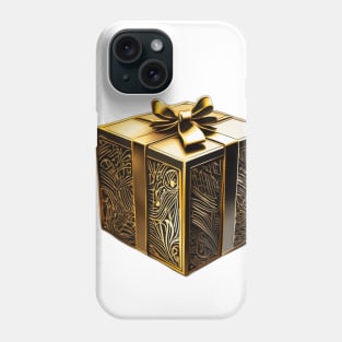 Elegant Golden Floral Gift Box No. 623 Phone Case