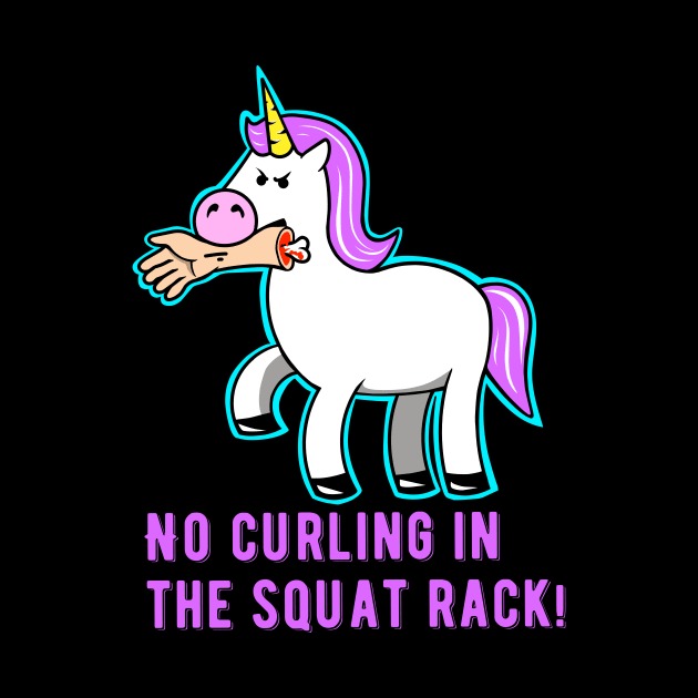 Fitness Unicorn, barbell unicorn, fitness girl, gym girl by TimAddisonArt