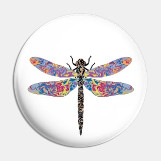 Crazy colorful dragonfly Pin