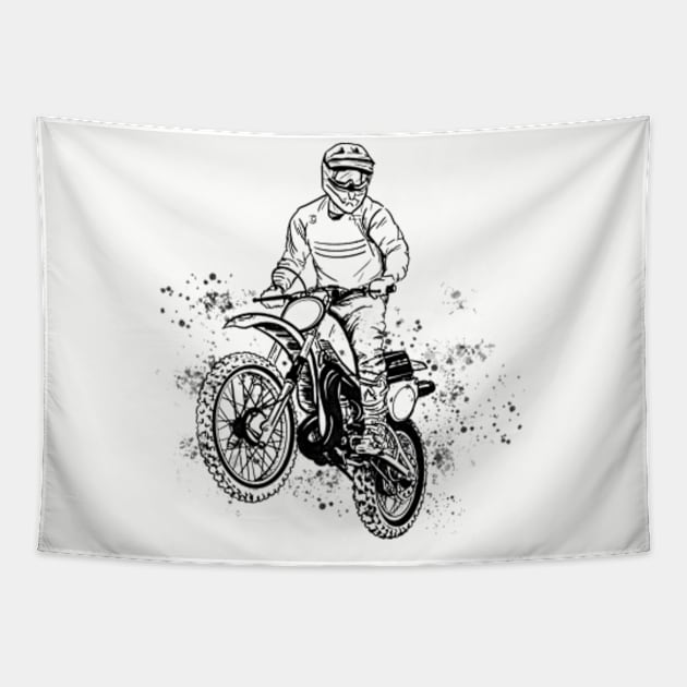 Motocross Tapestry by Thomas C Park