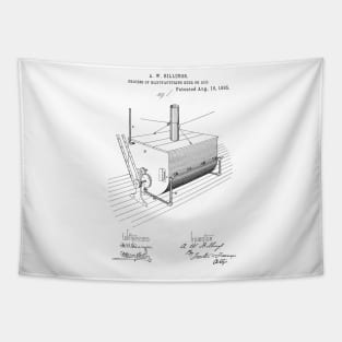 Process of manufacturing Beer or ale Vintage Patent Hand Drawing Tapestry