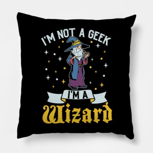 No geek - D20 Roleplaying Character - Wizard Pillow