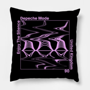 Enjoy the Silence / Depeche Mode - Halftone Graphic Design Pillow