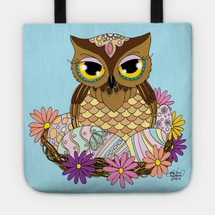 Easter Eggs Owl Tote