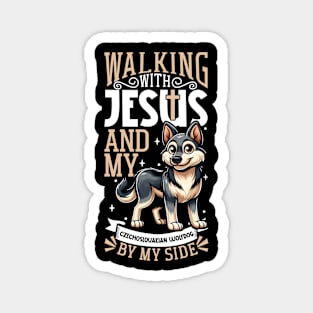 Jesus and dog - Czechoslovakian Wolfdog Magnet