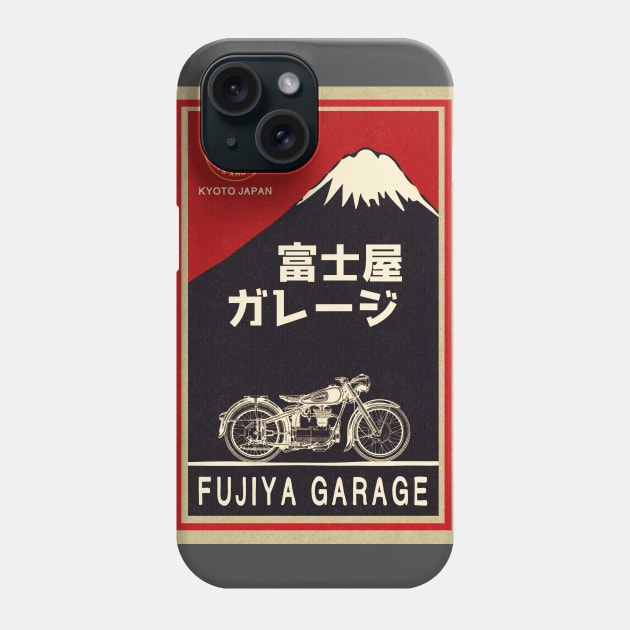 Vintage Japanese Moto Garage Phone Case by Kujo Vintage