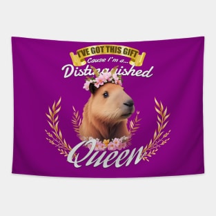 The Distinguished Capybara Queen Tapestry