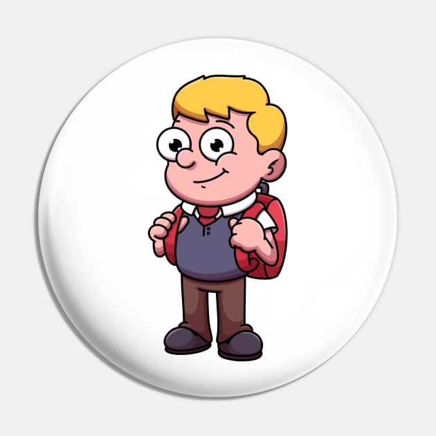 Boy In School Outfit Cartoon Pin by TheMaskedTooner