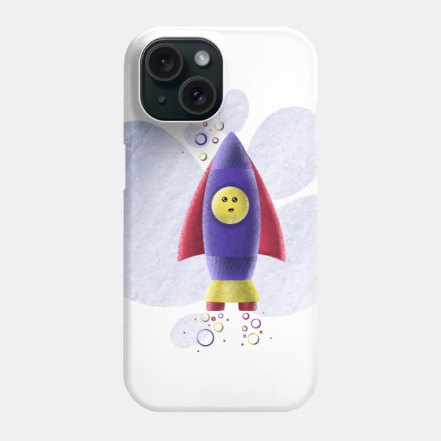 Rocket stylized drawing Phone Case by NoonDesign