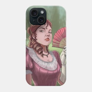 Pink 19th century girl Phone Case