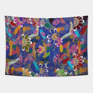 abstract flowering plant art Tapestry