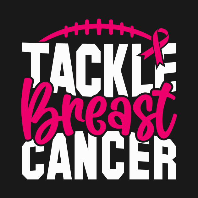 Tackle Breast Cancer Football Sport Awareness Support Pink Ribbon by Color Me Happy 123