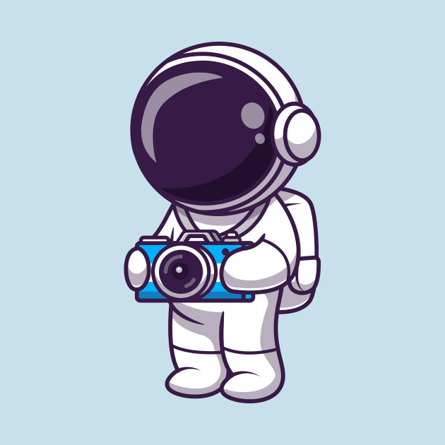 Cute Astronaut With Camera Cartoon by Catalyst Labs