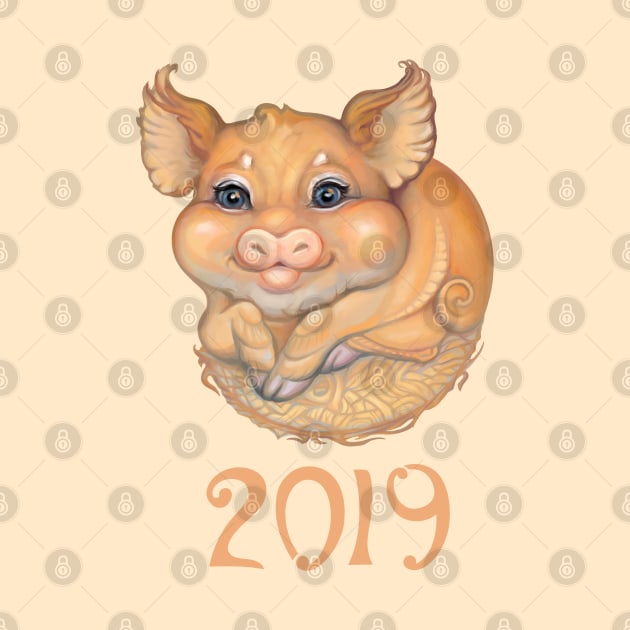 Yellow Earth Pig 2019 by Yulla