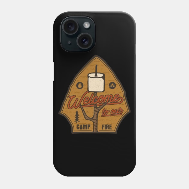 Welcome To Our Camp Fire Phone Case by busines_night