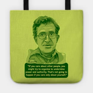 Noam Chomsky Portrait and Quote Tote