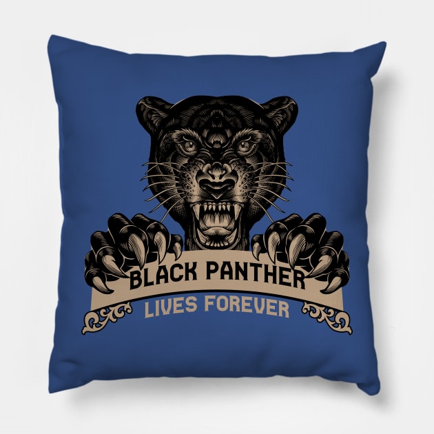 Black Panther Pillow by Javio