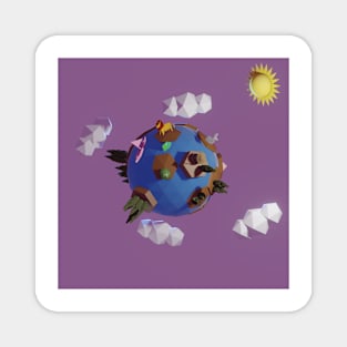 Blue world purple sky Magnet