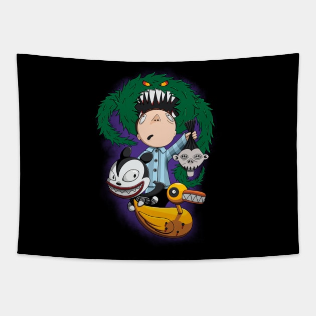 Evil Christmas Toys Tapestry by ESVK_Art