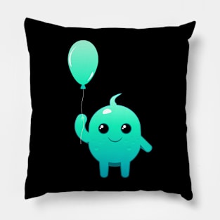 Holding a balloon, Burntboo Pillow