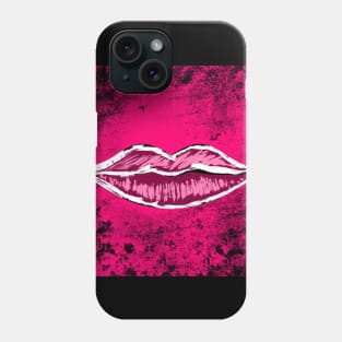 Grunge lips Phone Case