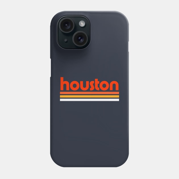 Retro Houston Stripes Phone Case by Now Boarding