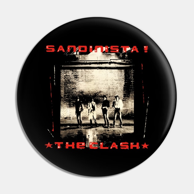 Vintage The Clash Pin by Luke Jay Art