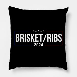 Brisket Ribs 2024 Funny Political Election Pillow