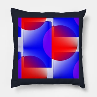Red, blue and purple Pillow