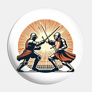 Knight, sword fight, tournament, medieval Pin