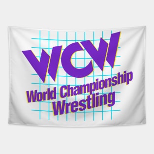 WCW World Championship Wrestling White Tapestry