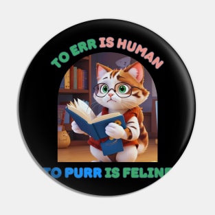 Poetry cat Pin