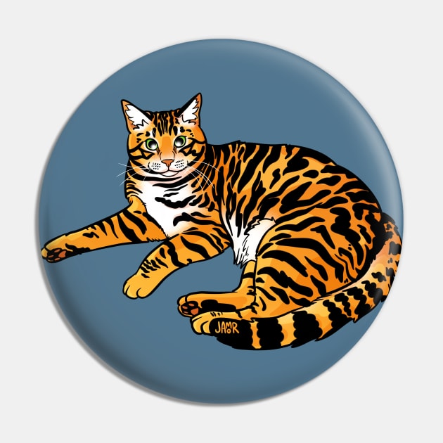 Tiger Tabby Laying Pin by jastinamor