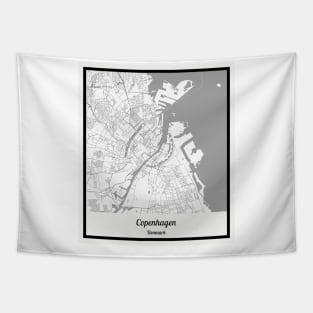 Map of Copenhagen - Denmark Tapestry